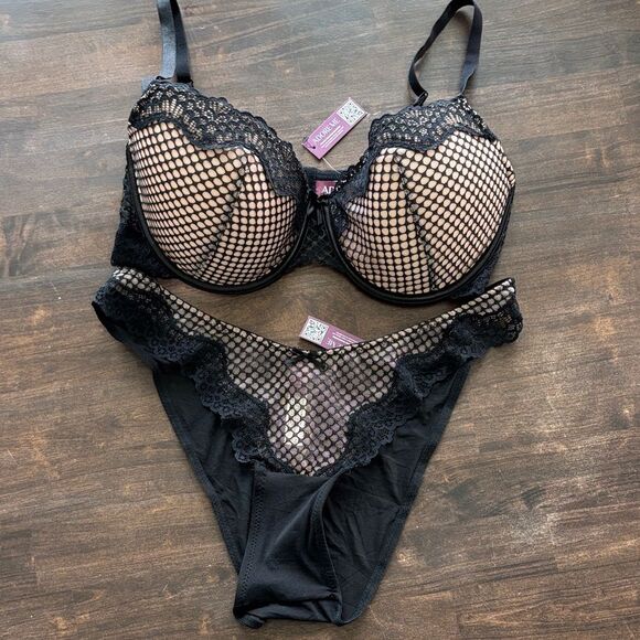 ADORE ME Rubie Push Up Bra 36DD with Brazilian Panty Medium NWT - Picture 2 of 8